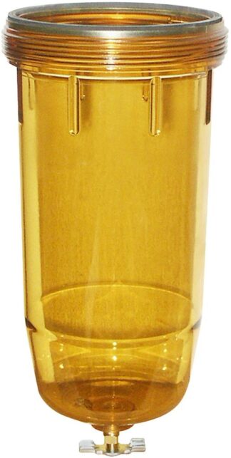 B10-AL BOWL Transparent Amber Bowl with Drain