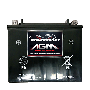 20HBS Powersports Battery 6 War. AGM