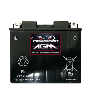 12BBS Powersports Battery  6 War. AGM