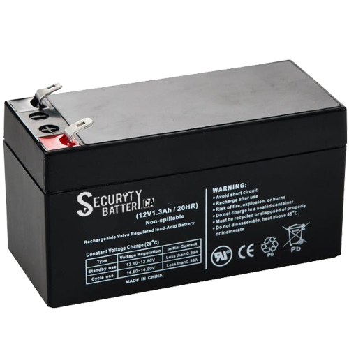 12V 1.3Ah Sealed Lead Acid Battery 6Mo.