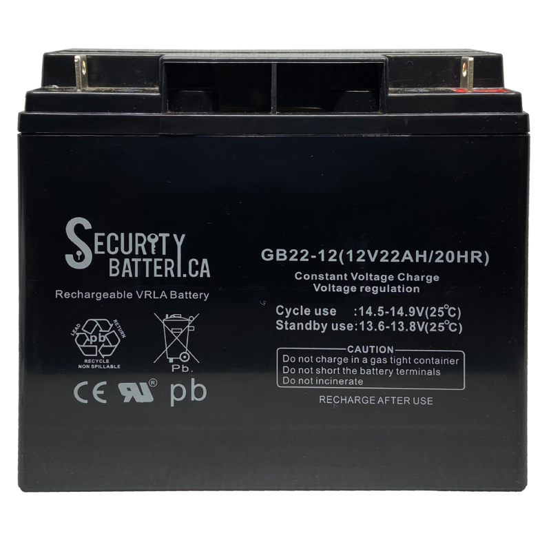 12V 22Ah Sealed Lead Acid Battery 6Mo.